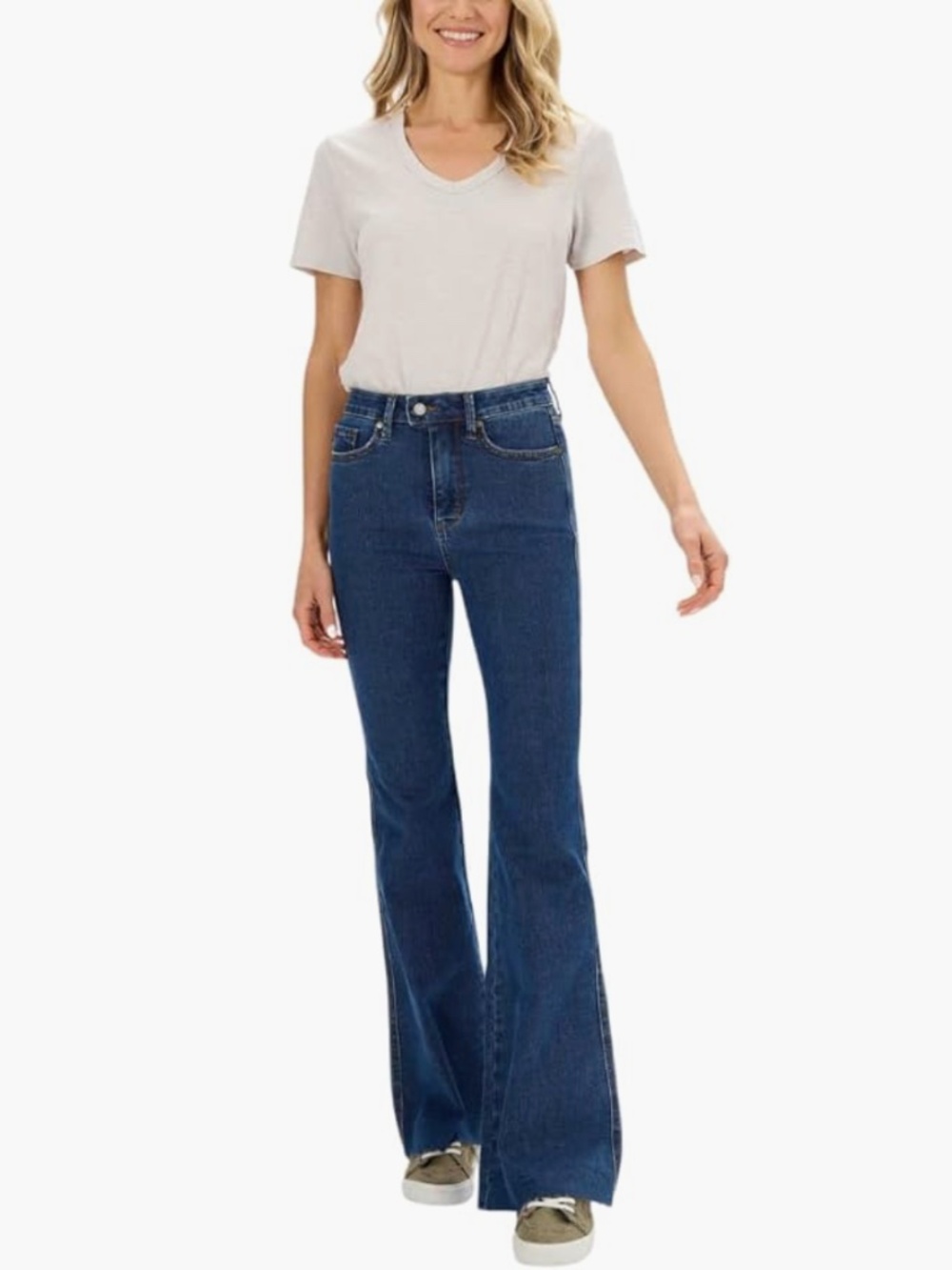 Judy Blue High Waist Cool Denim Control Top Flare Jeans